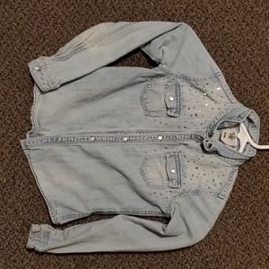 H&M girls denim shirt